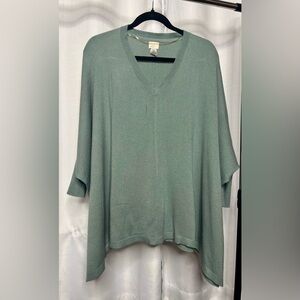 a new day Green Poncho Sweater